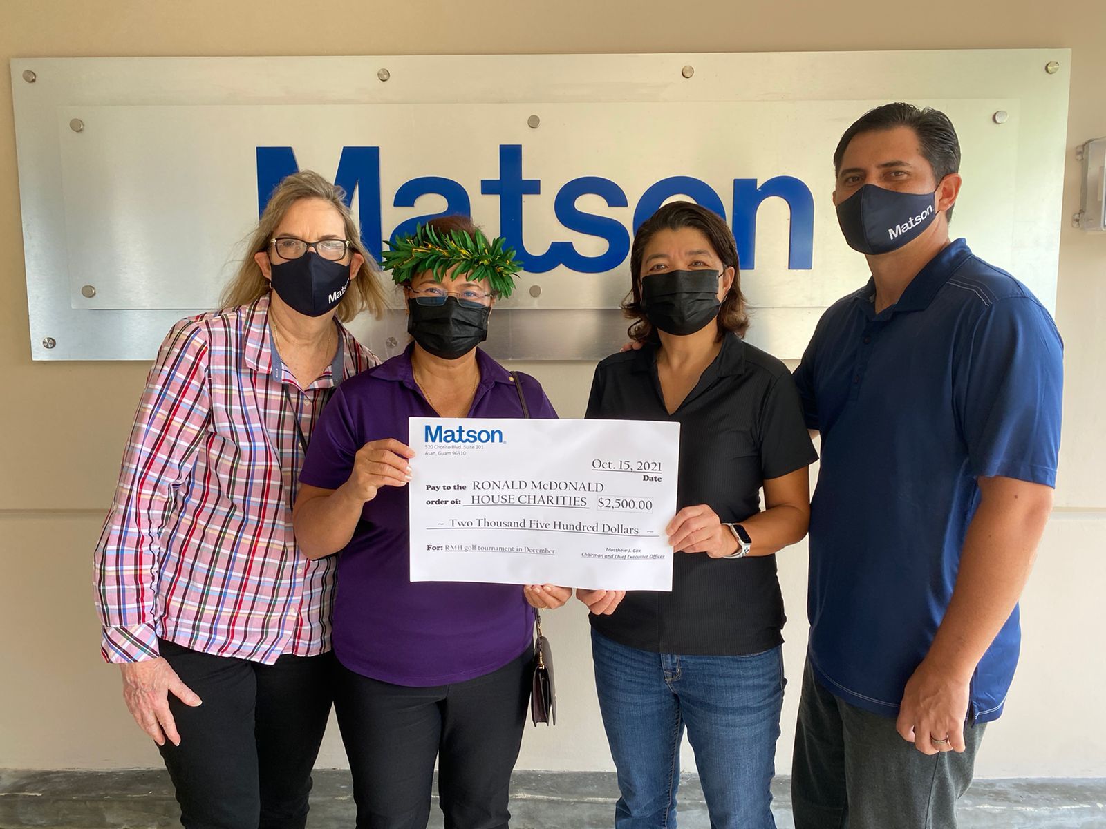 Matson donates to charity golf tourney
